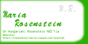 maria rosenstein business card
